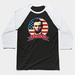 Abraham Lincoln American Banner Baseball T-Shirt